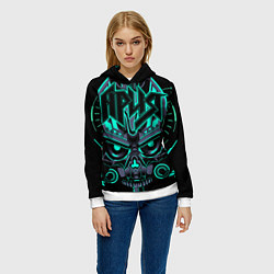 Толстовка-худи женская Ария, цвет: 3D-белый — фото 2