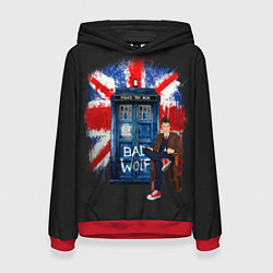 Толстовка-худи женская Doctor Who: Bad Wolf, цвет: 3D-красный