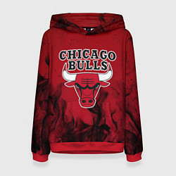 Толстовка-худи женская CHICAGO BULLS, цвет: 3D-красный