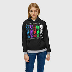 Толстовка-худи женская JoJo Bizarre Adventure, цвет: 3D-меланж — фото 2