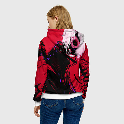 Женская толстовка Токийский Гуль / 3D-Белый – фото 4