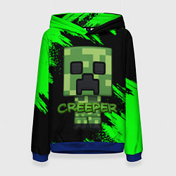 Толстовка-худи женская MINECRAFT CREEPER, цвет: 3D-синий