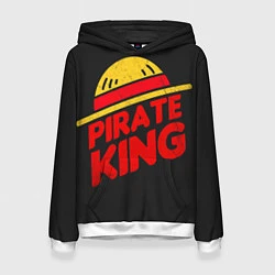 Толстовка-худи женская One Piece Pirate King, цвет: 3D-белый