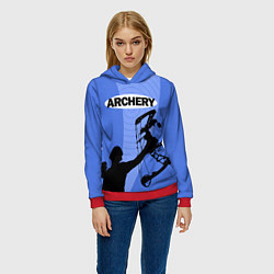 Толстовка-худи женская Archery, цвет: 3D-красный — фото 2