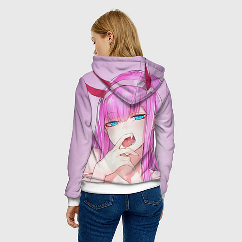 Женская толстовка Ahegao / 3D-Белый – фото 4