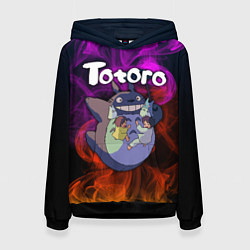 Толстовка-худи женская Totoro, цвет: 3D-черный