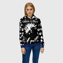 Толстовка-худи женская Король и Шут Анархия, цвет: 3D-синий — фото 2