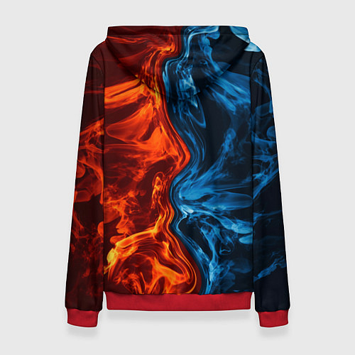 Женская толстовка Огонь и вода / 3D-Красный – фото 2