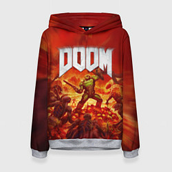 Толстовка-худи женская DOOM, цвет: 3D-меланж