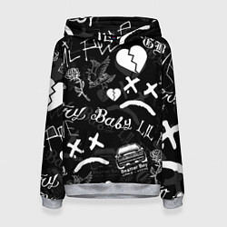 Толстовка-худи женская LIL PEEP, цвет: 3D-меланж