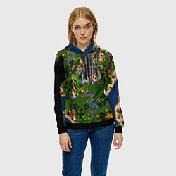 Толстовка-худи женская Heroes of Might and Magic, цвет: 3D-черный — фото 2