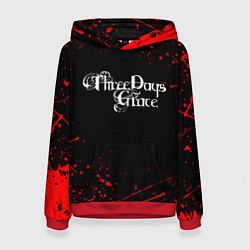 Толстовка-худи женская Three Days Grace, цвет: 3D-красный