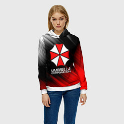 Толстовка-худи женская UMBRELLA CORP, цвет: 3D-белый — фото 2