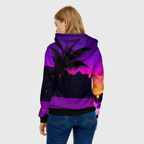 Женская толстовка GTA:VICE CITY / 3D-Черный – фото 4