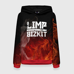 Толстовка-худи женская LIMP BIZKIT, цвет: 3D-красный