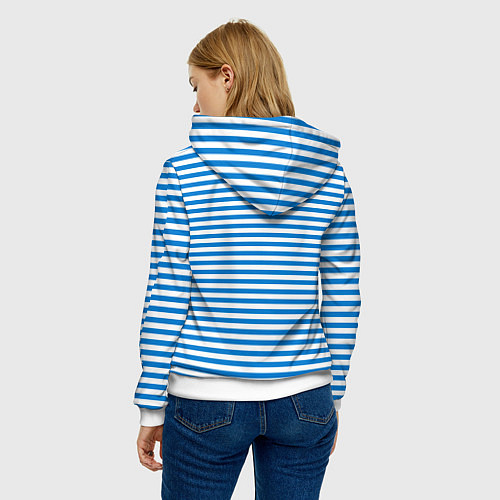 Женская толстовка Тельняшка ВДВ / 3D-Белый – фото 4