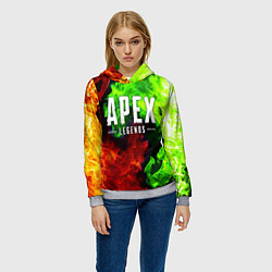 Толстовка-худи женская APEX LEGENDS, цвет: 3D-меланж — фото 2