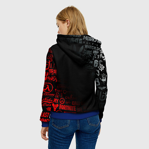 Женская толстовка ROBLOX / 3D-Синий – фото 4