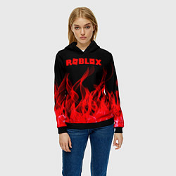 Толстовка-худи женская ROBLOX, цвет: 3D-черный — фото 2
