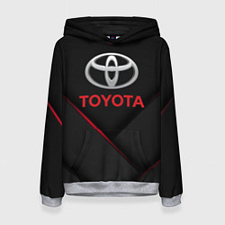 Толстовка-худи женская TOYOTA, цвет: 3D-меланж