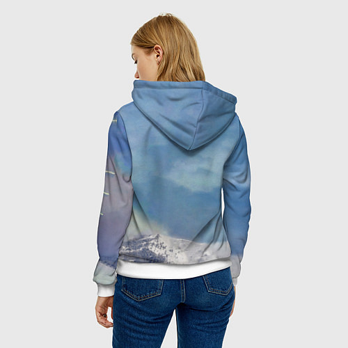 Женская толстовка Грозовой Котик / 3D-Белый – фото 4