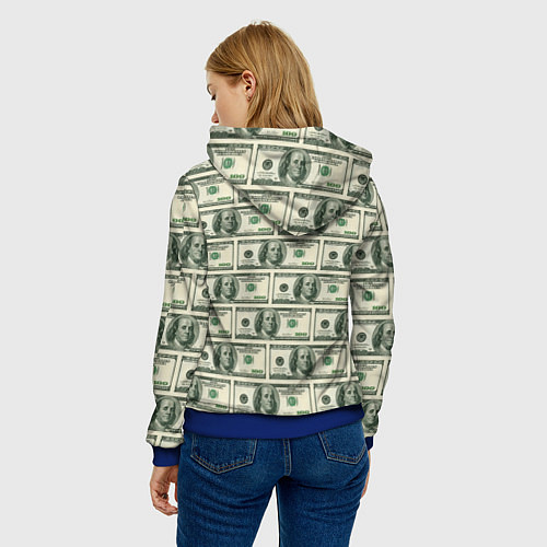 Женская толстовка Денежная тема / 3D-Синий – фото 4