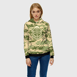 Толстовка-худи женская ВДВ СССР, цвет: 3D-черный — фото 2