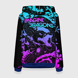 Толстовка-худи женская Imagine Dragons, цвет: 3D-синий