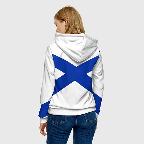 Женская толстовка Тихоокеанский флот ВМФ России / 3D-Белый – фото 4