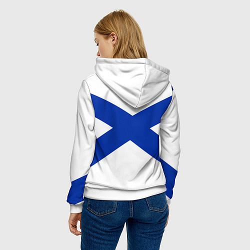 Женская толстовка Северный флот ВМФ России / 3D-Белый – фото 4