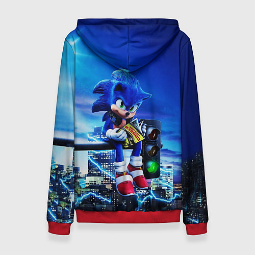 Женская толстовка SONIC / 3D-Красный – фото 2