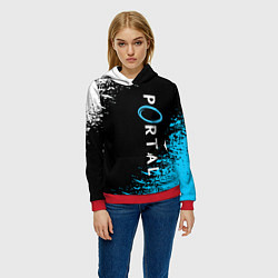 Толстовка-худи женская PORTAL, цвет: 3D-красный — фото 2