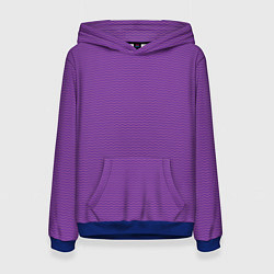 Толстовка-худи женская Фиолетовая волна, цвет: 3D-синий