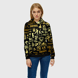 Толстовка-худи женская FORTNITE, цвет: 3D-черный — фото 2