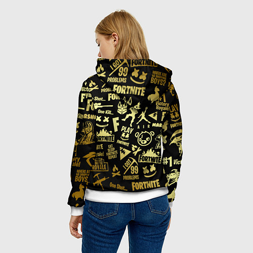 Женская толстовка FORTNITE / 3D-Белый – фото 4