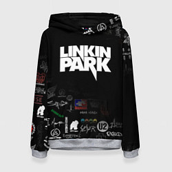 Толстовка-худи женская LINKIN PARK, цвет: 3D-меланж