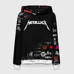 Толстовка-худи женская Metallica, цвет: 3D-белый