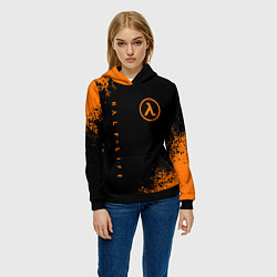 Толстовка-худи женская HALF-LIFE, цвет: 3D-черный — фото 2