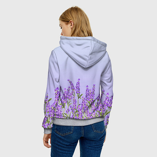 Женская толстовка Lavander / 3D-Меланж – фото 4
