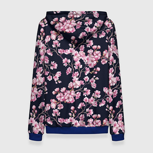 Женская толстовка Сакура / 3D-Синий – фото 2