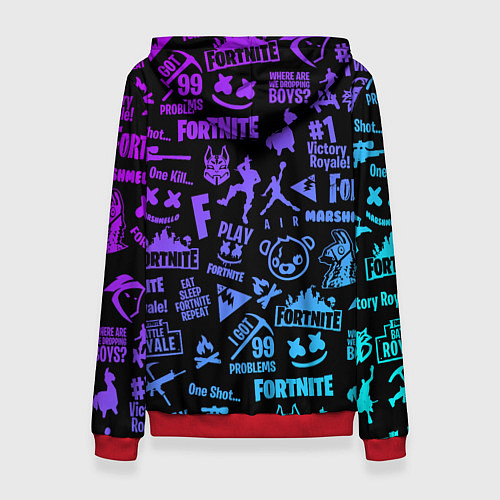 Женская толстовка FORTNITE X MARSHMELLO / 3D-Красный – фото 2