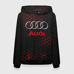 Толстовка-худи женская AUDI, цвет: 3D-черный