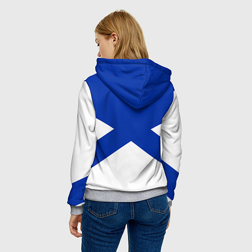 Женская толстовка Военно - морской флот / 3D-Меланж – фото 4