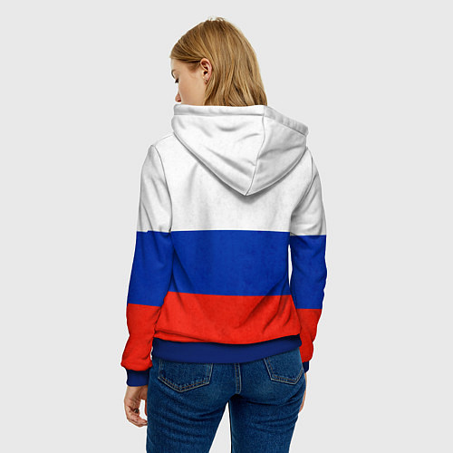 Женская толстовка Russia / 3D-Синий – фото 4