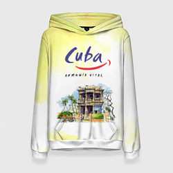 Толстовка-худи женская Куба, цвет: 3D-белый