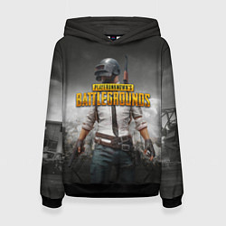 Толстовка-худи женская PUBG, цвет: 3D-черный