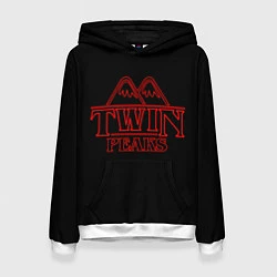 Толстовка-худи женская Twin Peaks, цвет: 3D-белый