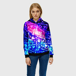 Толстовка-худи женская FORTNITE&MARSMELLO COSMO, цвет: 3D-черный — фото 2