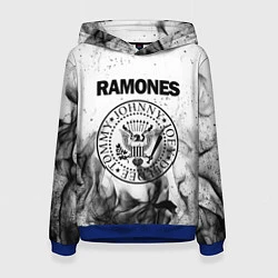 Толстовка-худи женская RAMONES, цвет: 3D-синий