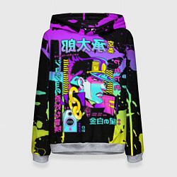 Толстовка-худи женская JoJo Bizarre Adventure, цвет: 3D-меланж